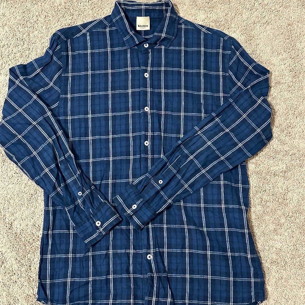 Baldwin denim blue button up